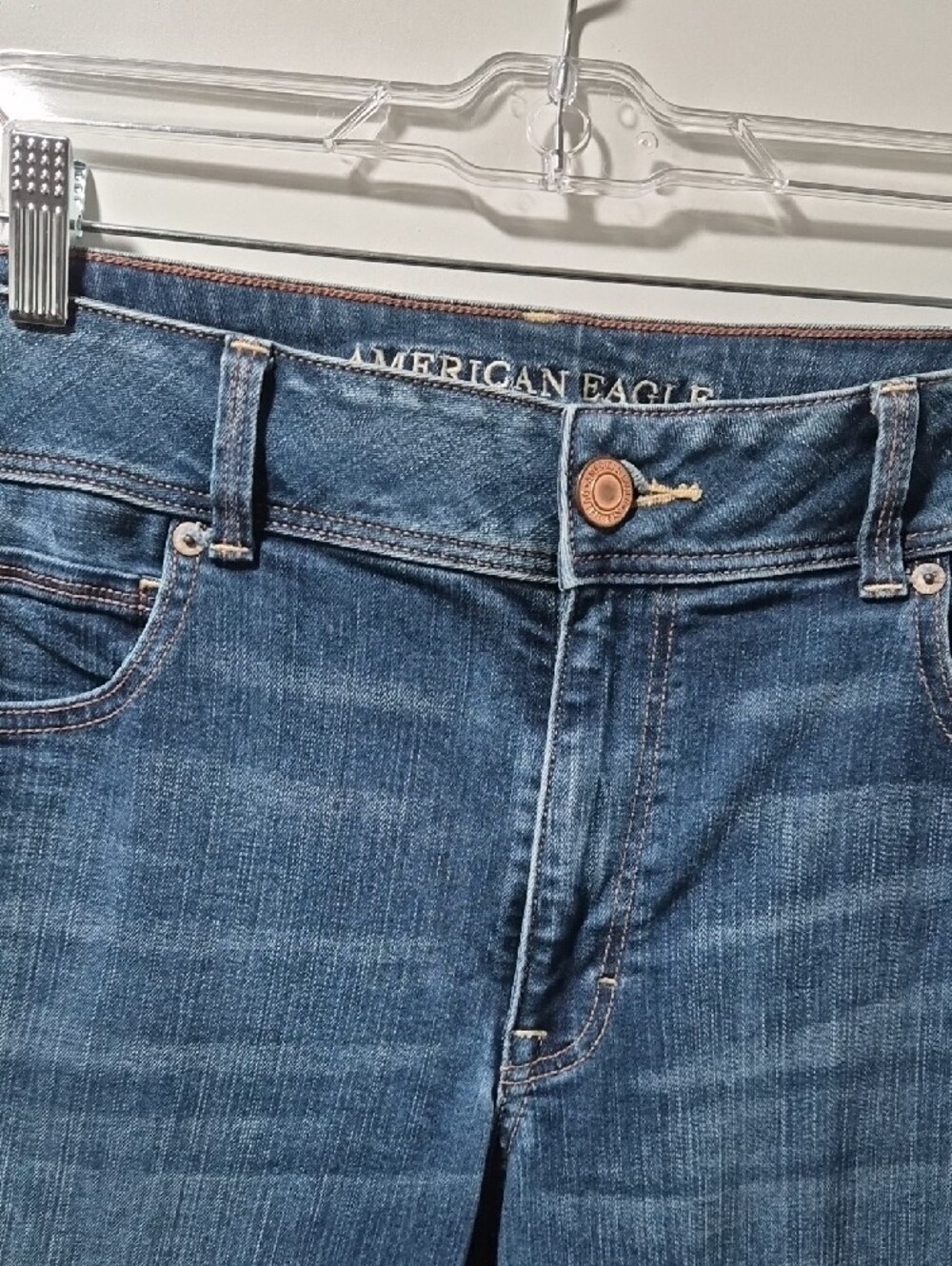 American Eagle Outfitters Dark Blue Boot-Cut Jeans - Picture 4 of 6
